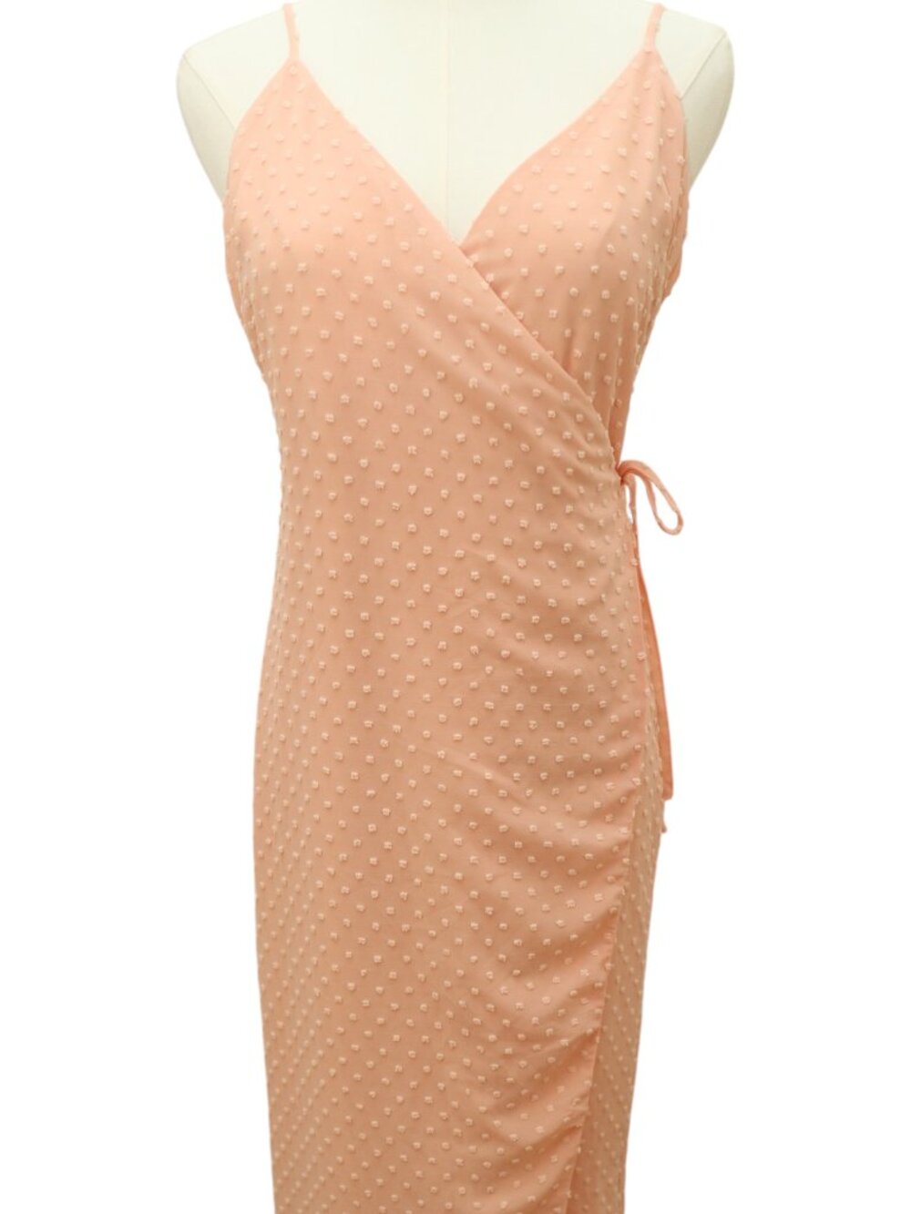 Privacy Please X Revolve Maxi Wrap Dress Peach Pink Sleeveless Size XS - Picture 8 of 15